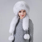 Chapeau chaud avec écharpe - Gris - M (56 - 58cm) | La boutique du chapeau