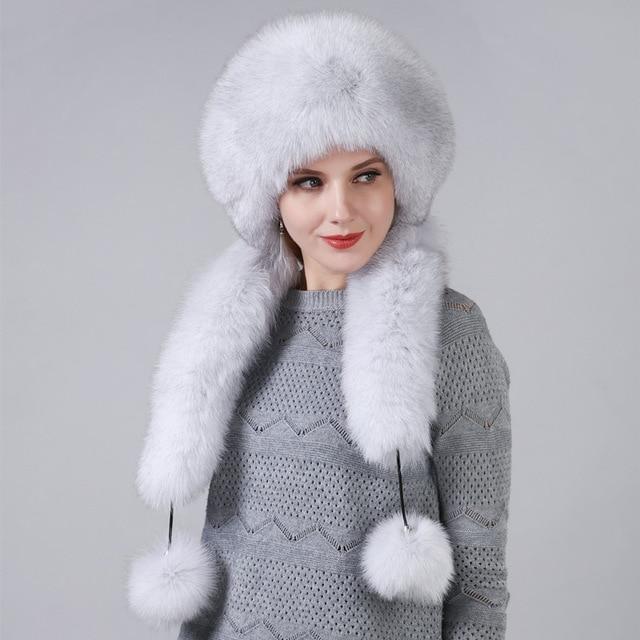 Chapeau chaud avec écharpe - Gris - M (56 - 58cm) | La boutique du chapeau