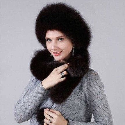 Chapeau chaud avec écharpe - Noir - M (56 - 58cm) | La boutique du chapeau