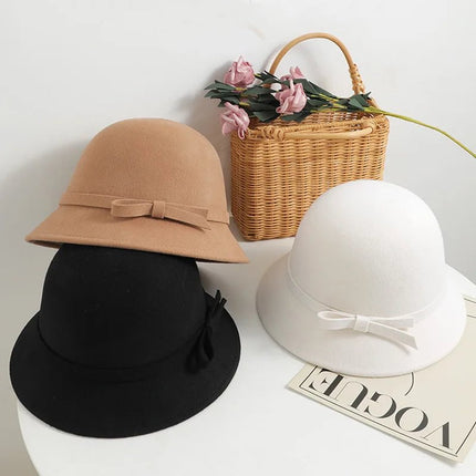 Chapeau cloche d'hiver - Blanc - M (56 - 58cm) | La boutique du chapeau