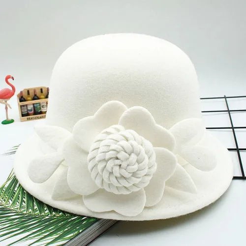 Chapeau cloche élégant - Blanc - M (56 - 58cm) | La boutique du chapeau