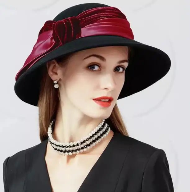 Chapeau cloche pour femme - Bordeau - M (56 - 58cm) | La boutique du chapeau