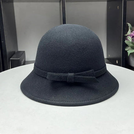 Chapeau cloche en feutre doux - Noir - M (56 - 58cm) | La boutique du chapeau