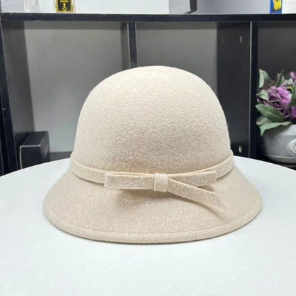 Chapeau cloche en feutre doux - Beige - M (56 - 58cm) | La boutique du chapeau