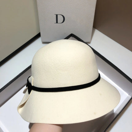 Chapeau cloche en laine australienne - Blanc - M (56 - 58cm) | La boutique du chapeau