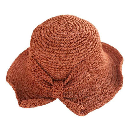 Chapeau cloche en paille - Orange - M (56 - 58cm) | La boutique du chapeau