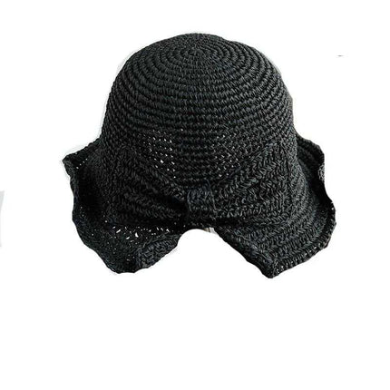Chapeau cloche en paille - Noir - M (56 - 58cm) | La boutique du chapeau
