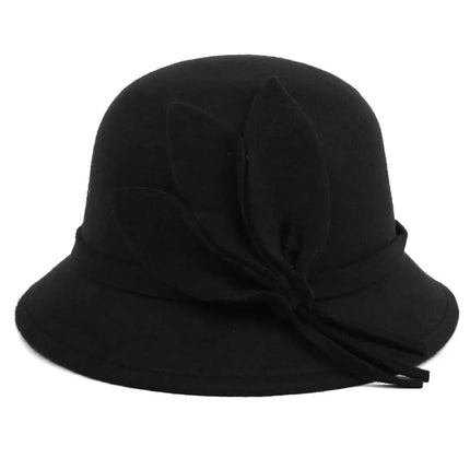 Chapeau cloche laine femme - Noir - M (56 - 58cm) | La boutique du chapeau