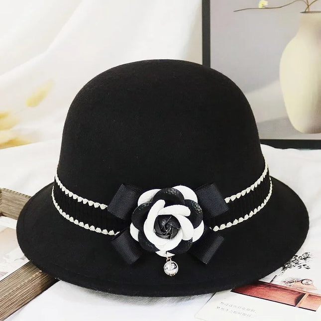 Chapeau cloche femme en laine - Noir - S (54 - 55cm) | La boutique du chapeau