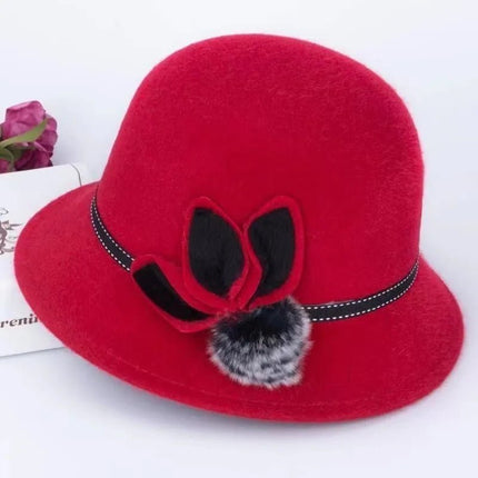Chapeau cloche femme laine - Rouge - L (58 - 59cm) | La boutique du chapeau
