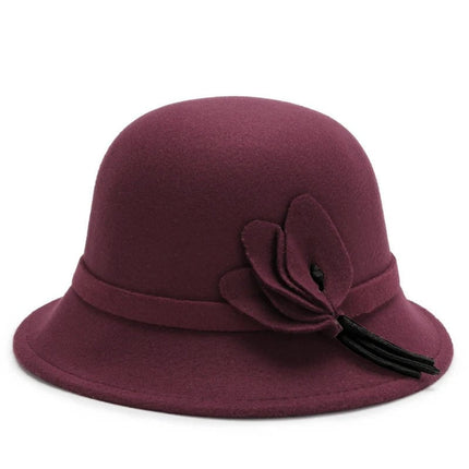 Chapeau cloche femme laine - Bordeaux- L (58 - 59cm) | La boutique du chapeau