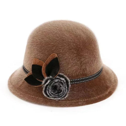 Chapeau cloche femme laine - Kaki - L (58 - 59cm) | La boutique du chapeau