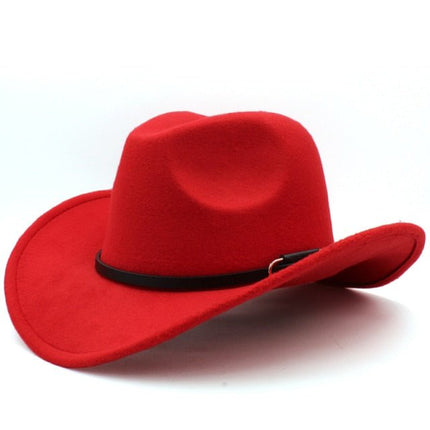 Chapeau Cow - Boy classique - Rouge - M (56 - 58cm) | La boutique du chapeau