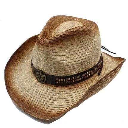 Chapeau Cow - boy en paille - Caramel - M (56 - 58cm) | La boutique du chapeau