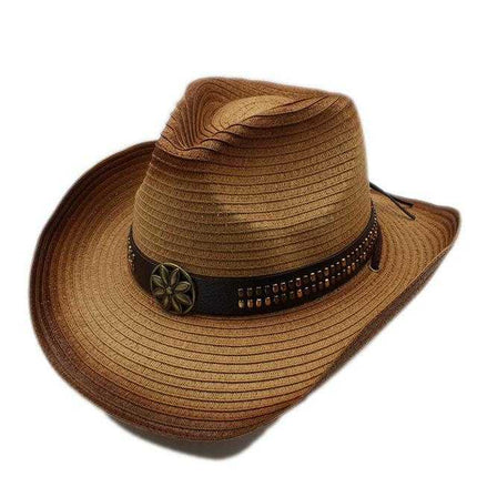 Chapeau Cow - boy en paille - Café - M (56 - 58cm) | La boutique du chapeau