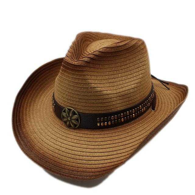 Chapeau Cow - boy en paille - Café - M (56 - 58cm) | La boutique du chapeau
