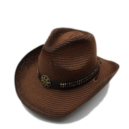 Chapeau Cow - boy en paille - Marron - M (56 - 58cm) | La boutique du chapeau