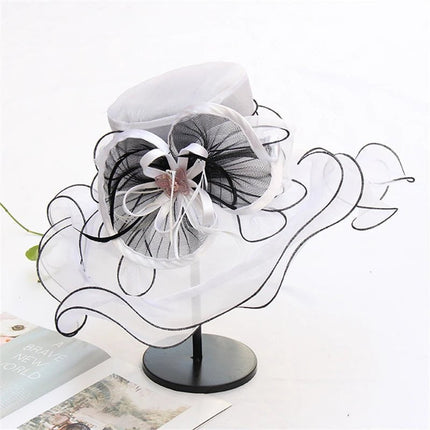 Chapeau femme fleur - Blanc - M (56 - 58cm) | La boutique du chapeau
