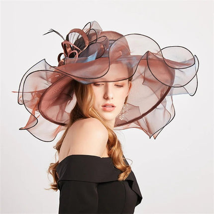Chapeau femme fleur - Café - M (56 - 58cm) | La boutique du chapeau