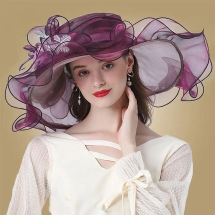 Chapeau de cérémonie femme - Violet - M (56 - 58cm) | La boutique du chapeau
