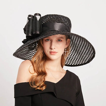 Chapeau de cérémonie pour femme - Noir - M (56 - 58cm) | La boutique du chapeau