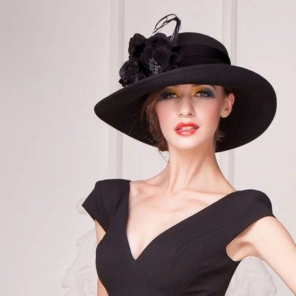 Chapeau femme laine - Noir - M (56 - 58cm) | La boutique du chapeau