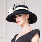Chapeau femme laine - Noir/blanc - M (56 - 58cm) | La boutique du chapeau