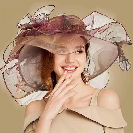 Chapeau de cérémonie femme - Café - M (56 - 58cm) | La boutique du chapeau