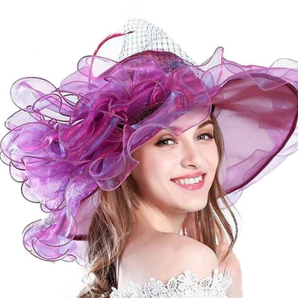 Chapeau de cérémonie femme - Rose/violet - M (56 - 58cm) | La boutique du chapeau