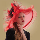 Chapeau de cérémonie - Rouge - M (56 - 58cm) | La boutique du chapeau