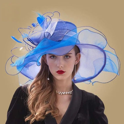 Chapeau de cérémonie - Bleu - M (56 - 58cm) | La boutique du chapeau