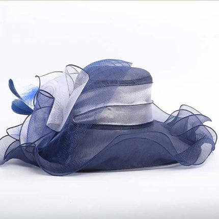 Chapeau de cérémonie - Bleu marine - M (56 - 58cm) | La boutique du chapeau