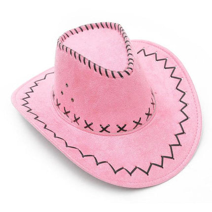 Chapeau de Cowboy en cuir - Rose - L (58 - 59cm) | La boutique du chapeau