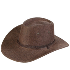 Chapeau de Cowboy paille en denim - Café - L (58 - 59cm) | La boutique du chapeau