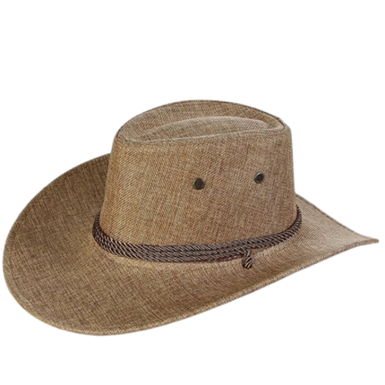 Chapeau de Cowboy paille en denim - Kaki - L (58 - 59cm) | La boutique du chapeau