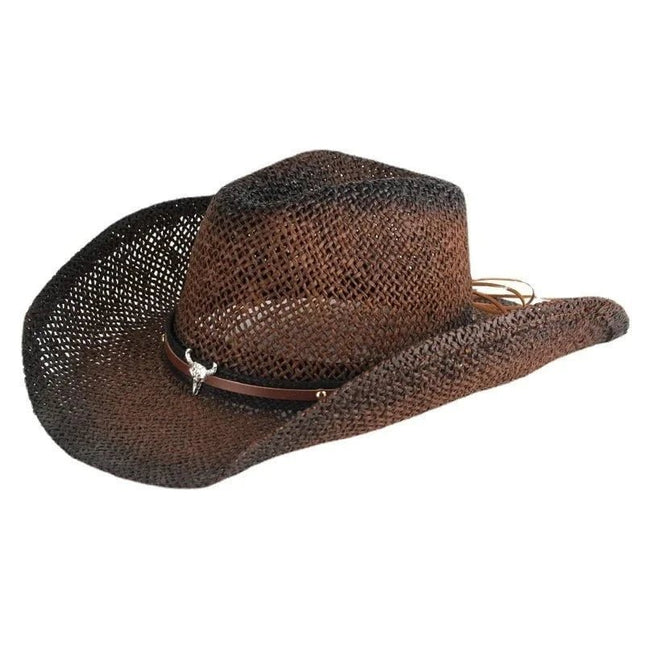 Chapeau de cowboy respirant - Marron - M (56 - 58cm) | La boutique du chapeau