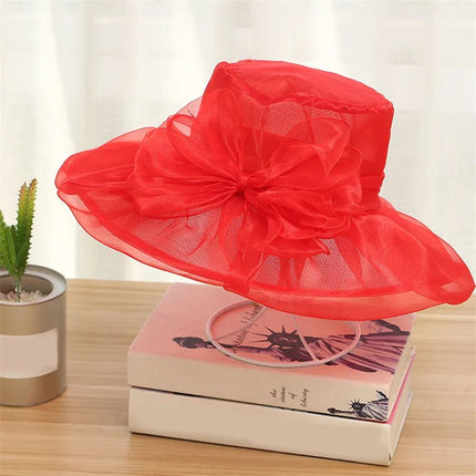 Chapeau de gala femme - Rouge - M (56 - 58cm) | La boutique du chapeau
