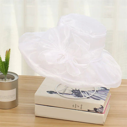Chapeau de gala femme - Blanc - M (56 - 58cm) | La boutique du chapeau