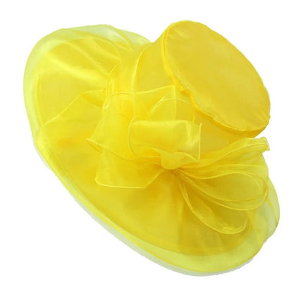 Chapeau de gala femme - Jaune - M (56 - 58cm) | La boutique du chapeau