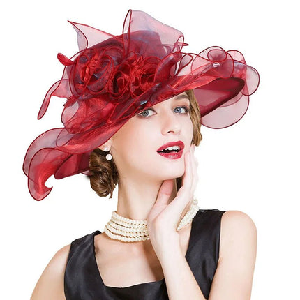 Chapeau femme cérémonie - Rouge - M (56 - 58cm) | La boutique du chapeau