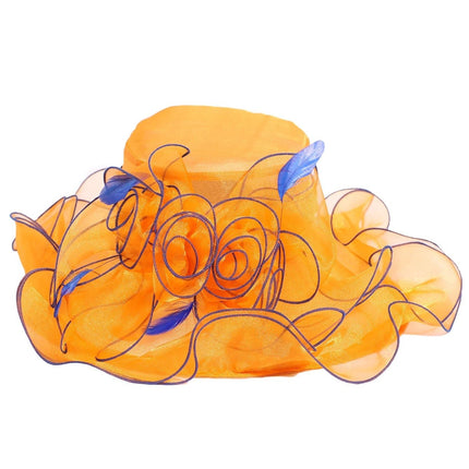 Chapeau femme cérémonie - Orange - M (56 - 58cm) | La boutique du chapeau