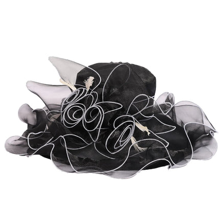 Chapeau femme cérémonie - Noir/blanc - M (56 - 58cm) | La boutique du chapeau