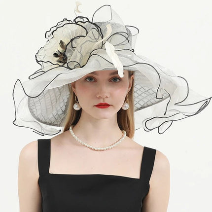 Chapeau femme organza - Beige - M (56 - 58cm) | La boutique du chapeau