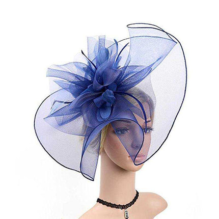 Chapeau de mariage haute qualité - Bleu - | La boutique du chapeau