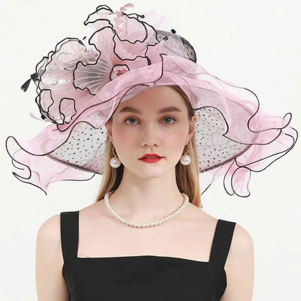 Chapeau femme organza - Rose - M (56 - 58cm) | La boutique du chapeau