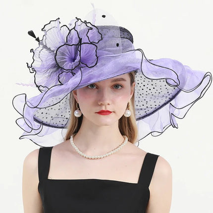 Chapeau femme organza - Violet - M (56 - 58cm) | La boutique du chapeau
