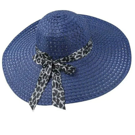 Chapeau de paille ajouré femme - Bleu - M (56 - 58cm) | La boutique du chapeau