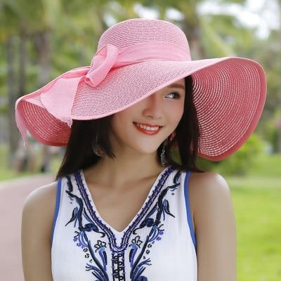 Chapeau de paille avec nœud - Plage - 14 - M (56 - 58cm) | La boutique du chapeau