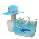 Chapeau de paille bleu et sac assorti - Bleu - M (56 - 58cm) | La boutique du chapeau