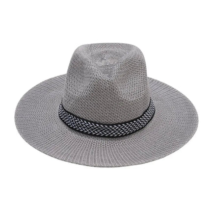 Chapeau de paille d'été - Gris - M (56 - 58cm) | La boutique du chapeau